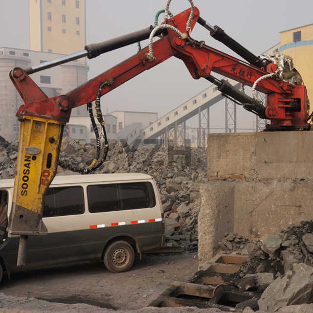 Rock Breaker Boom System for Jaw Crusher and Impact Crusher