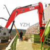 YZH Pedestal Boom System Breaks Oversized Rock For Hopper