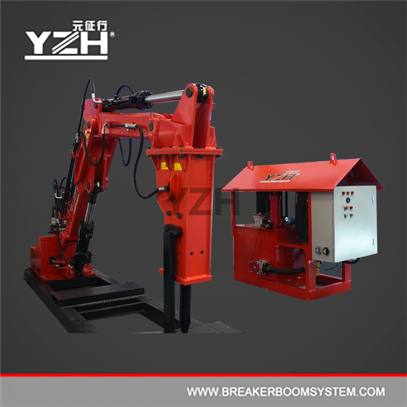 Fixed Type Pedestal Hydraulic Rockbreakers Booms System