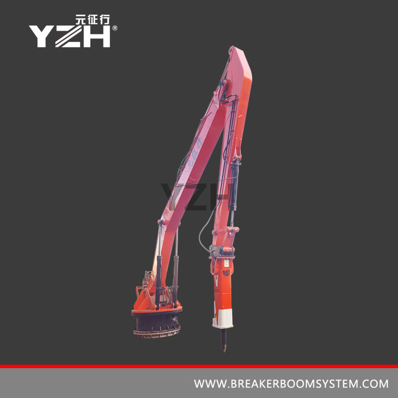 Stationary Type Pedestal Rock Breaking Booms System