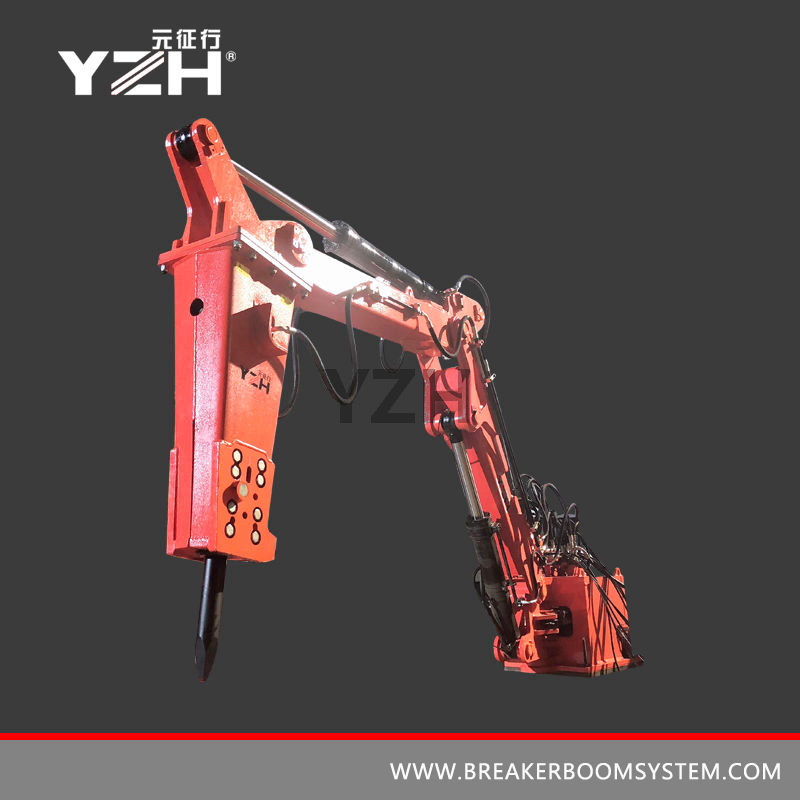 Rock Breaker Boom System For Grizzly