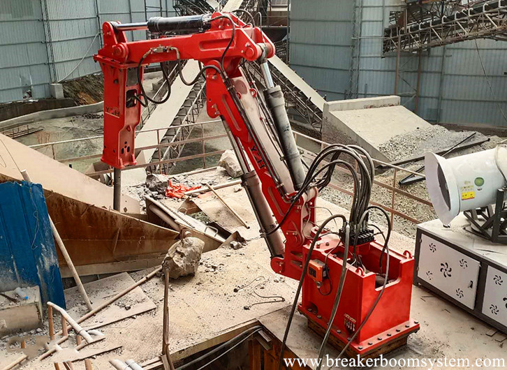 Pedestal Rockbreaker Boom System Was Successfully Put Into Chongqing Building Materials Factory
