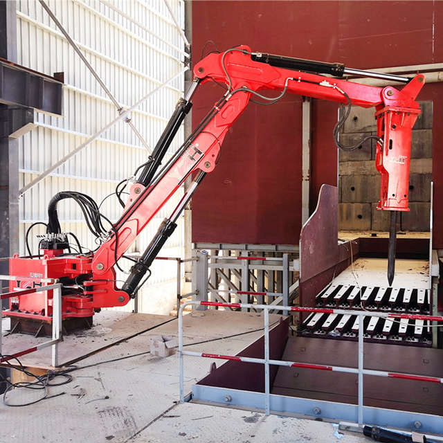 Pedestal Hydraulic Rockbreaker Boom
