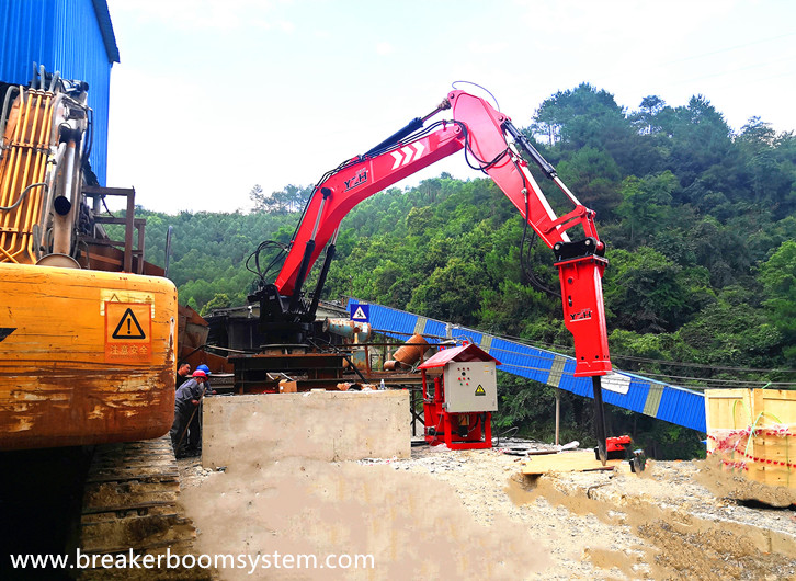 China Fixed Type Pedestal Rock Breaker Boom System