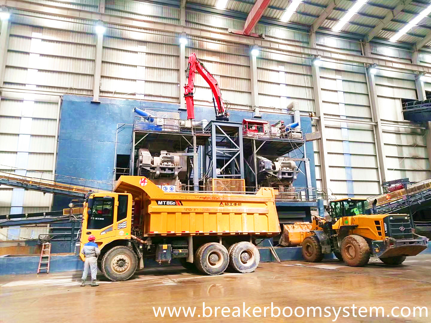 YZH Pedestal Boom System Was Successfully Delivered To The Stone Material Factory!
