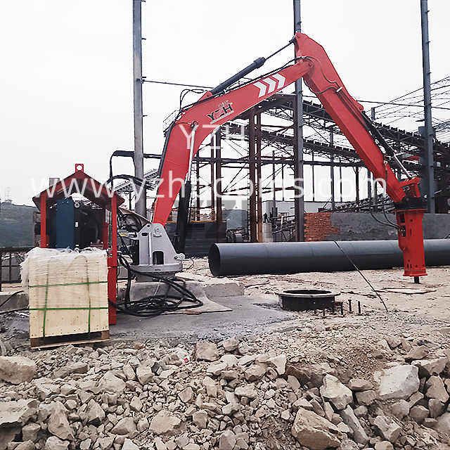 Rock Breaker Boom System with Hydraulic Hammer