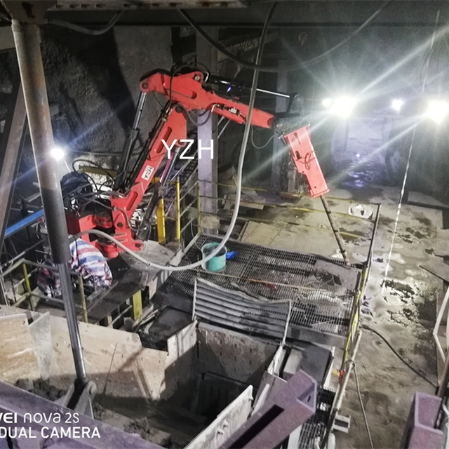 YZH’S Strength Static Rock Breaker Boom System for Underground Crushing