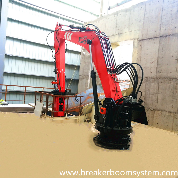 pedestal breakers boom system