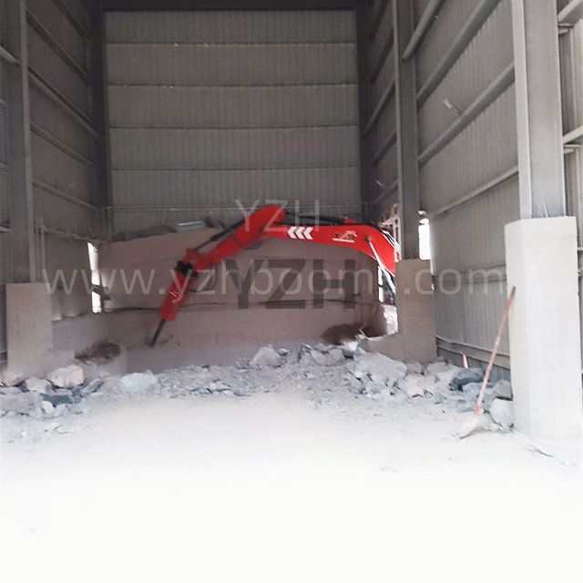 YZH Rock Breaker Boom System Applied to Cement Plant