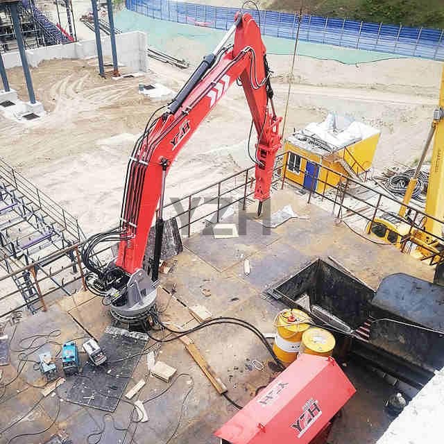 YZH Rock Breaker System with 5G Optical Fiber Teleoperation System
