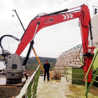Stationary Type Pedestal Rock Breaker Boom System
