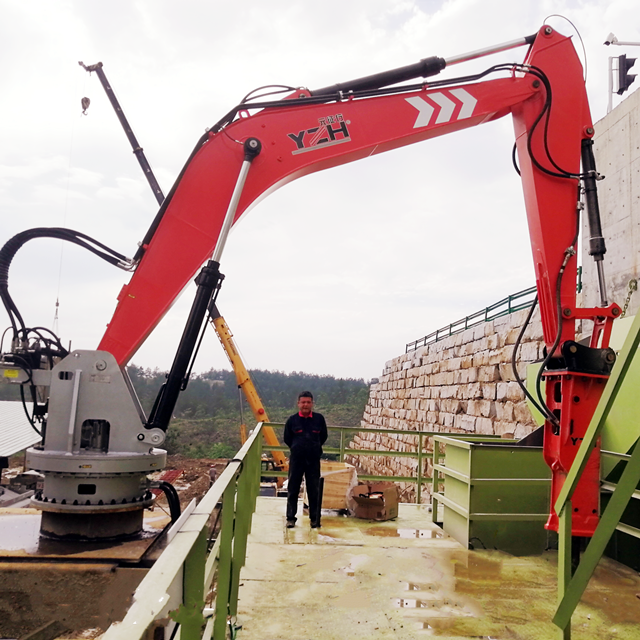 Stationary Type Pedestal Rock Breaker Boom System