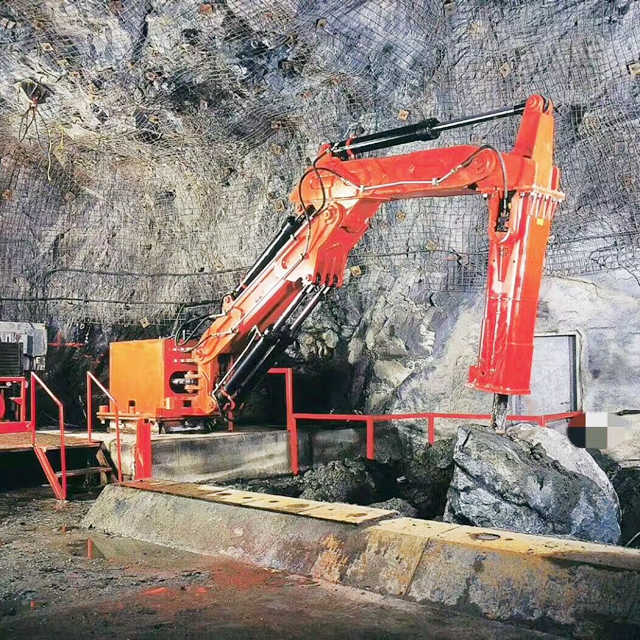 The static rock breaker boom system