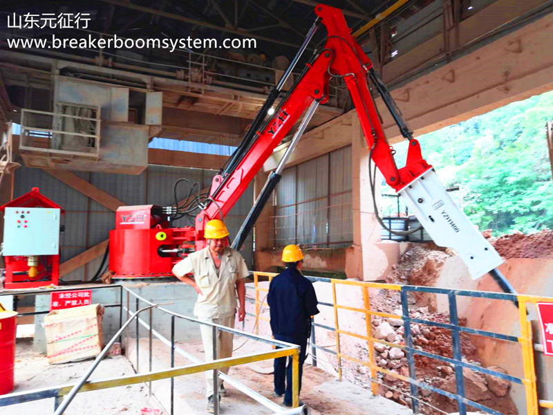 hydraulic rockbreaker booms system