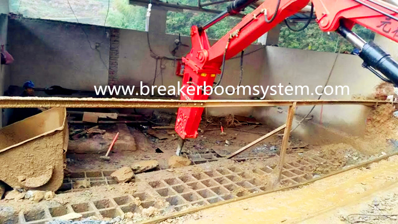 Hydraulic Stationary Rockbreaker Boom System