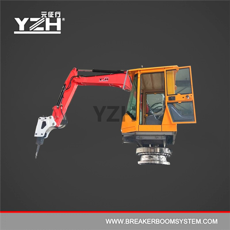 Stationary Pedestal Type Hydraulic Rock Breaking Booms System