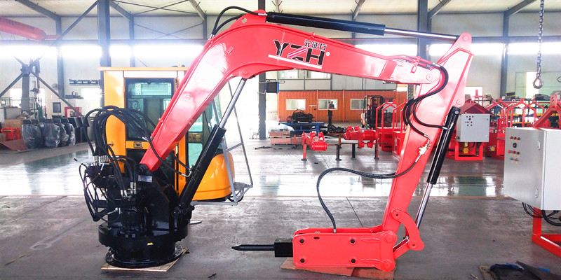 Fixed Pedestal Rockbreaker Booms System Was Sent To Zhejiang Province