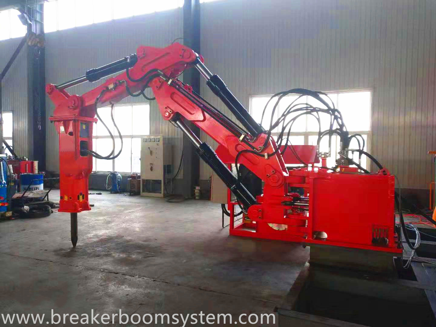 YZH Pedestal Hydraulic Rock Breaker Boom System Has Been Delivered To Ukrainian Customer